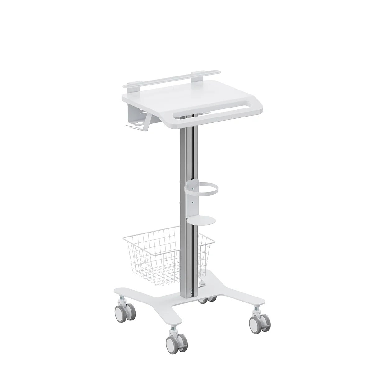 Multi-Storage Modular Medical Cart with Anti-Theft Laptop Holder